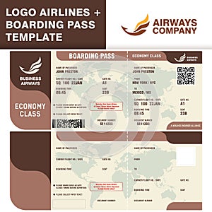 Boarding pass & Airlines Logo Design
