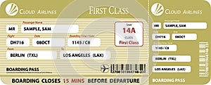 Boarding Pass First Class