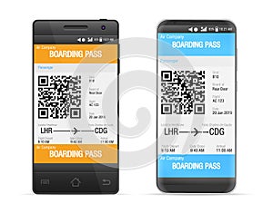 Boarding pass mobile set