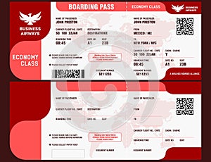 Logo Airlines & Blank Boarding pass photo