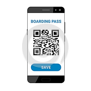 Boarding pass on smartphone