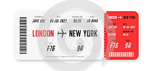 Boarding pass template. Airline ticket design with abstract information. Boarding pass design for tourism, air traveling and