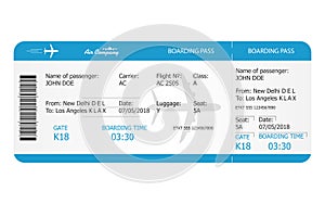 Boarding pass ticket template. Airplane ticket. online Booking airline ticket concept