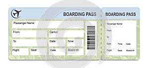 Boarding pass photo