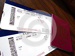 Boarding passes and passport