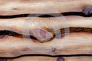 Boards with a clear texture and swirls closeup. Wood texture_