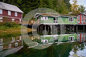 Boardwalk Accommodations on Pilings Historic Telegraph Cove