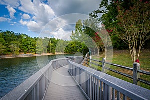 Boardwalk along Lake Wylie, at McDowell Nature Preserve, in Char