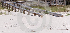 Boardwalk on the Beach and the Encroaching Sand photo