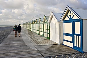 Boardwalk beach huts