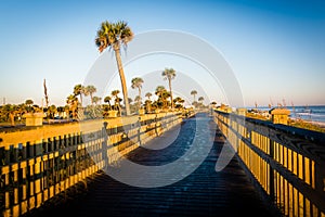 Boardwalk at the beach in Palm Coast, Florida.