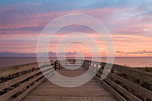 Boardwalk on Cavendish beach