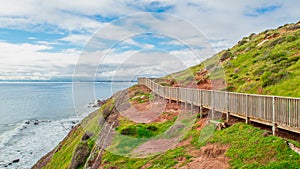 Boardwalk on cliff edge, Hallet Cove Conservation Park, South Australia