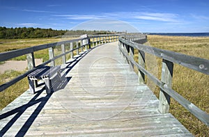 Boardwalk at an Eco-Centre, New Brunswick, Canada