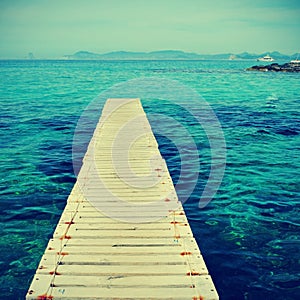 Boardwalk in Formentera, Balearic Islands