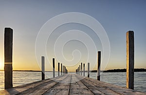 Boardwalk in Iowa photo