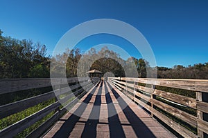 Boardwalk at Lake Lotus Park in Altamonte Springs, Florida
