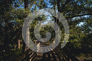 Boardwalk at Lake Lotus Park in Altamonte Springs, Florida