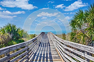 Boardwalk leading to the beach.