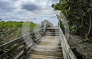 Boardwalk Over the Dunes and to the Clouds