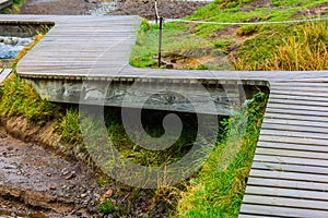 Boardwalk in Reykjadalur Hot Springs, Iceland