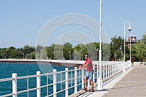Boardwalk at Sarnia Bay horizontal photo