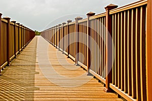 Boardwalk in sunlight