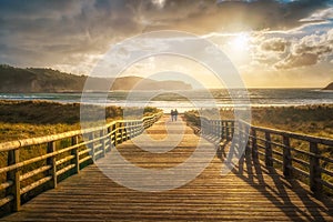 Boardwalk to beach in Gorliz