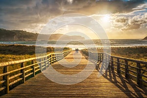 Boardwalk to beach in Gorliz