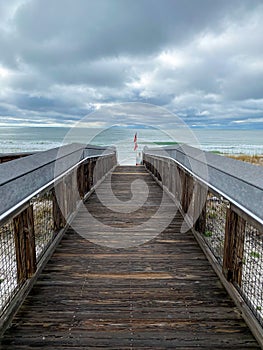 Boardwalk to Henderson State Park beach in Destin, Florida.