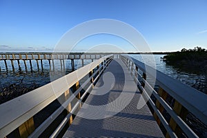 Boardwalk to West Lake in Everglades National Park, Florida.