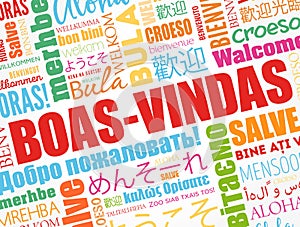 (bienvenido en brasileno portugués) burbuja de diálogo en diferente idiomas 