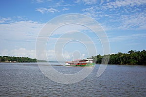 Boat in Amazon river