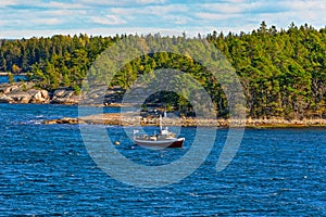 Boat in the archipel skerries