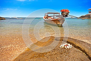 Boat in a bay