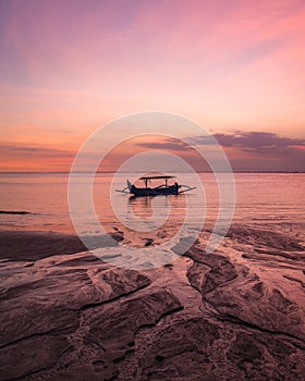 Boat and beach in Bali