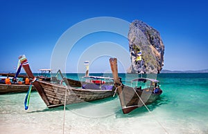 Boat on the beach at Phuket Island, Thailand