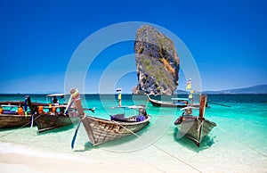 Boat on the beach at Phuket Island, Thailand