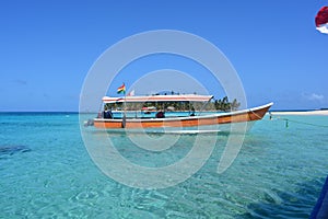 Boat in a beach of San Blas archipelago, PanamÃÂ¡