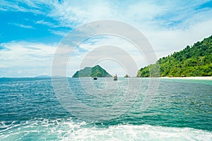 Boat on the beach and Summer holiday