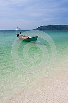 Boat at beautiful beach in Asia