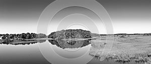 Boat at beautiful lake landscape at Harwich