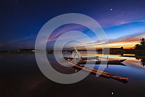 Boat with a beautiful sky.