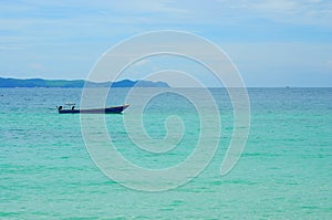 Boat in blue Sea