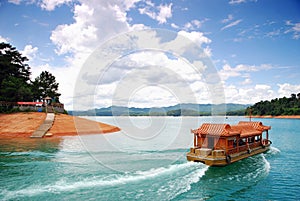 Boat and blue sky