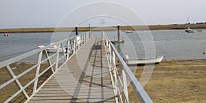 Boat Bridge Tavira Santa Luzia Terra Estreita Algarve Portugal