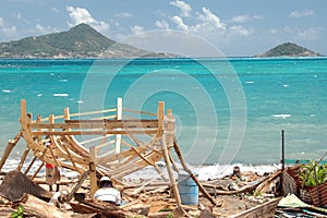 Boat building horizontal carriacou grenadine islan photo