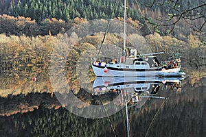 Boat on the Caledonian Canal.