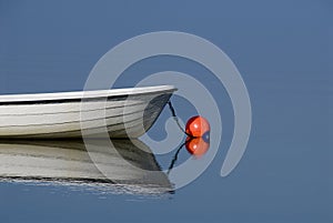 Boat on calm blue water