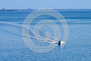 Boat on calm day